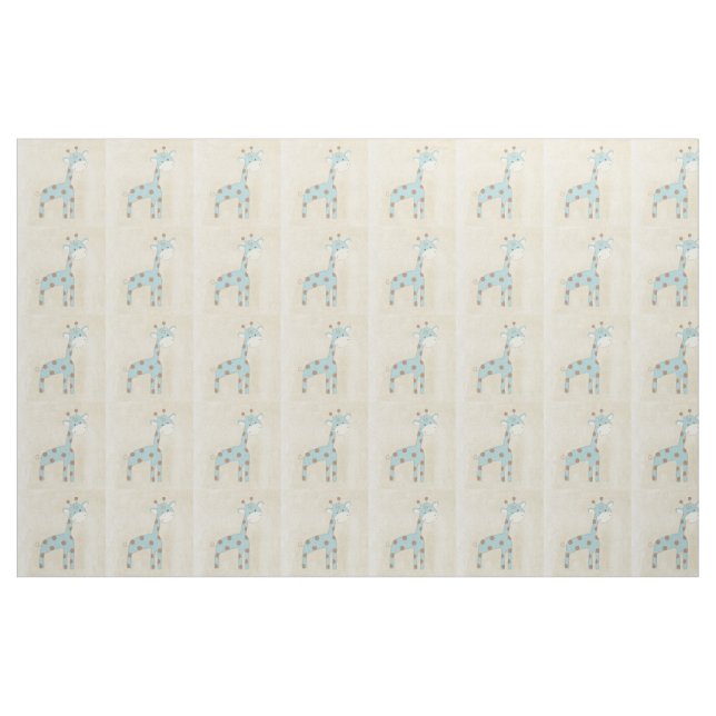Beautiful Baby Blue Giraffe Fabric (Yard)