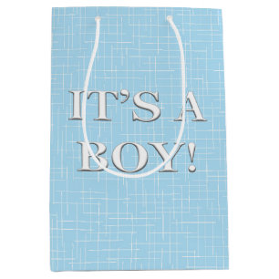 Beautiful Baby Boy Blue Baby Shower Medium Gift Bag
