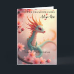 Beautiful Baby Dragon Granddaughter 7th Birthday Card<br><div class="desc">Beautiful Baby Dragon Granddaughter 7th Birthday Cherry Blossom Birthday Card. Celebrate your granddaughter’s 7th birthday with a stunning, customisable birthday card featuring a charming baby dragon surrounded by delicate cherry blossoms. This beautiful and unique card is designed to make her special day even more magical. The whimsical dragon, combined with...</div>