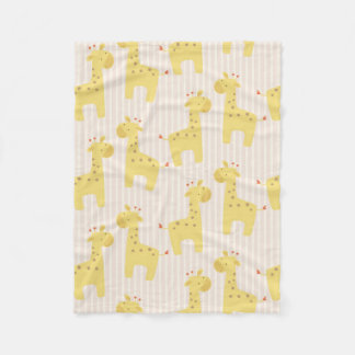 Beautiful Baby Giraffe Fleece Blanket