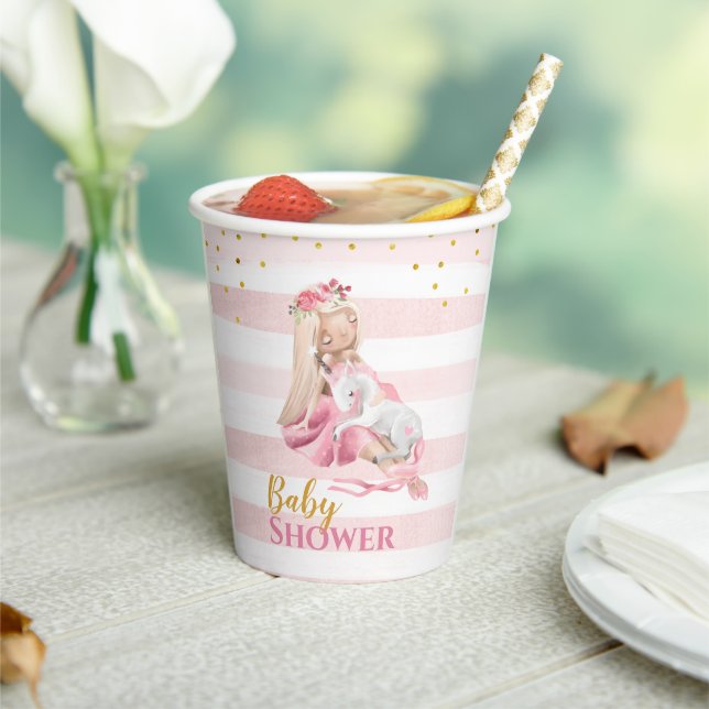 Beautiful Baby Girl Baby Shower Paper Cups (Insitu)