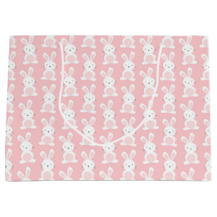 Beautiful Baby Girl Pink Rabbit This is a beautifu Large Gift Bag