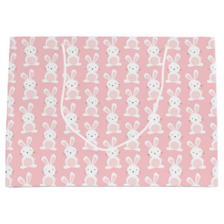 Beautiful Baby Girl Pink Rabbit This is a beautifu Large Gift Bag