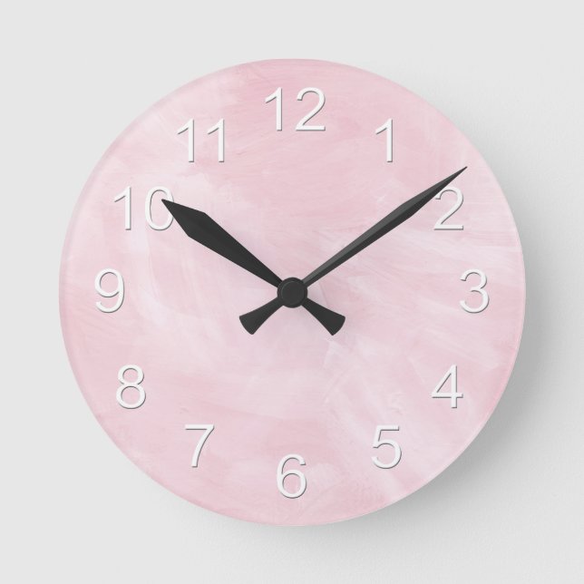 Beautiful Baby Girl Pink Round Clock (Front)
