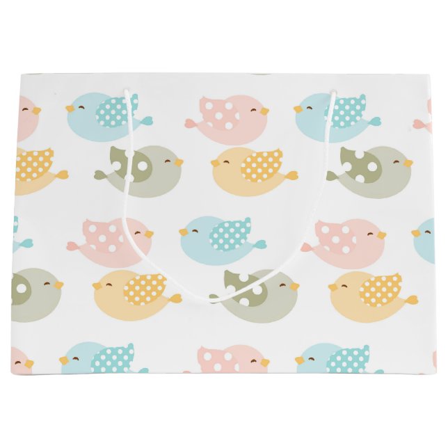 Beautiful Baby Infant Children’s Bird Pattern Large Gift Bag (Front)