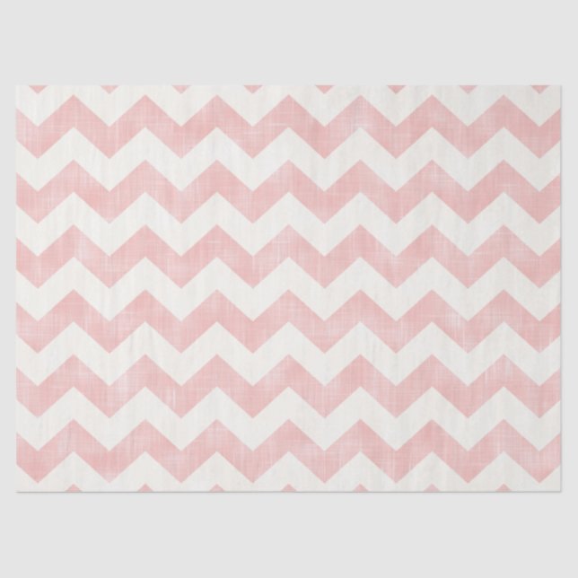 Beautiful Baby Light Pink Chevron Zig Zag Pattern Tissue Paper (Front)