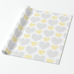 Beautiful Baby Neutral Heart Pattern Wrapping Paper