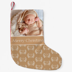 Beautiful Baby Photo Customise Small Christmas Stocking