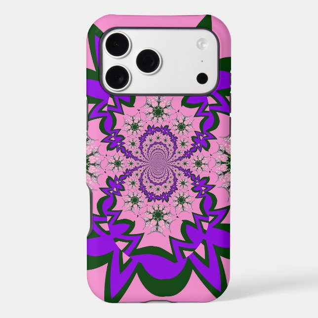 Beautiful Baby Pink Floral Purple Shade Motif Art  (Back)
