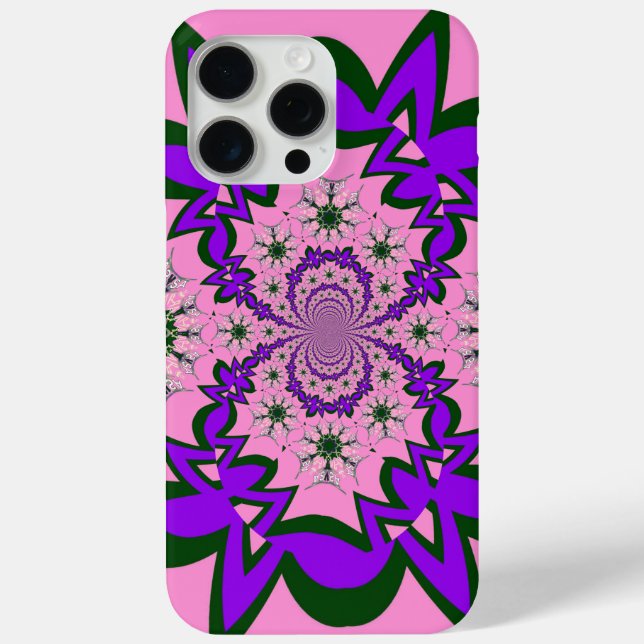 Beautiful Baby Pink Floral Purple Shade Motif Art  Case-Mate iPhone Case (Back)