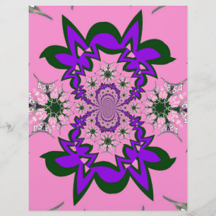 Beautiful baby pink floral purple shade motif mono