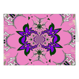 Beautiful baby pink floral purple shade motif mono