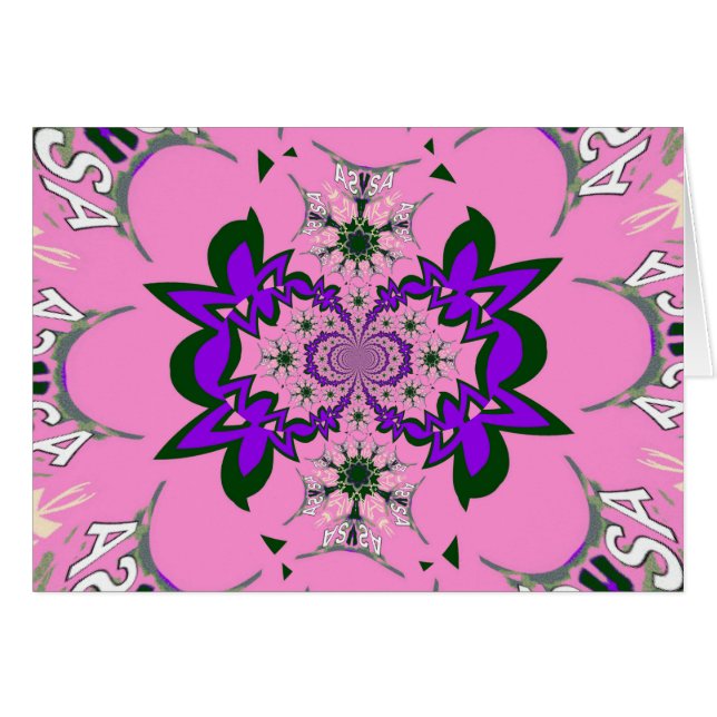 Beautiful baby pink floral purple shade motif mono (Front Horizontal)