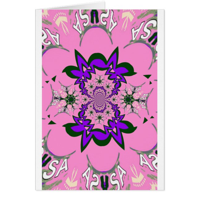 Beautiful baby pink floral purple shade motif mono (Front)
