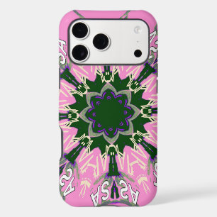 Beautiful baby pink purple shade motif monogram