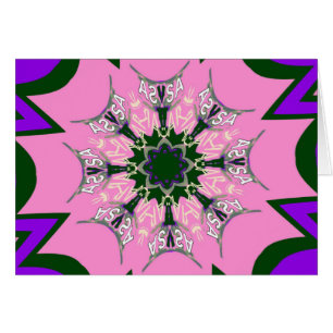 Beautiful baby pink purple shade motif monogram de