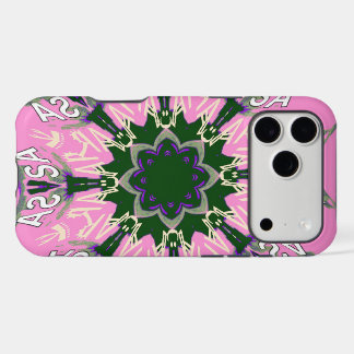 Beautiful baby pink purple shade motif monogram de