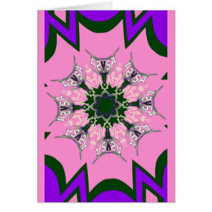 Beautiful baby pink purple shade motif monogram de