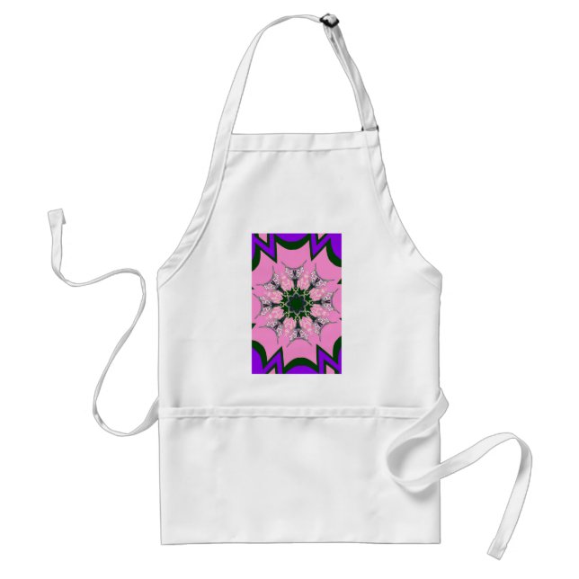 Beautiful baby pink purple shade motif monogram de standard apron (Front)