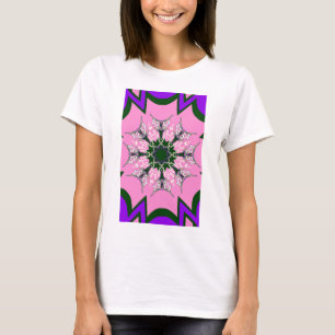 Beautiful baby pink purple shade motif monogram de T-Shirt