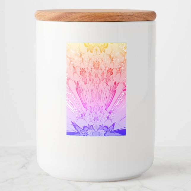 Beautiful baby pink  purple shade motif monogram food label (Front)