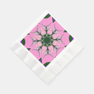 Beautiful baby pink  purple shade motif monogram napkin