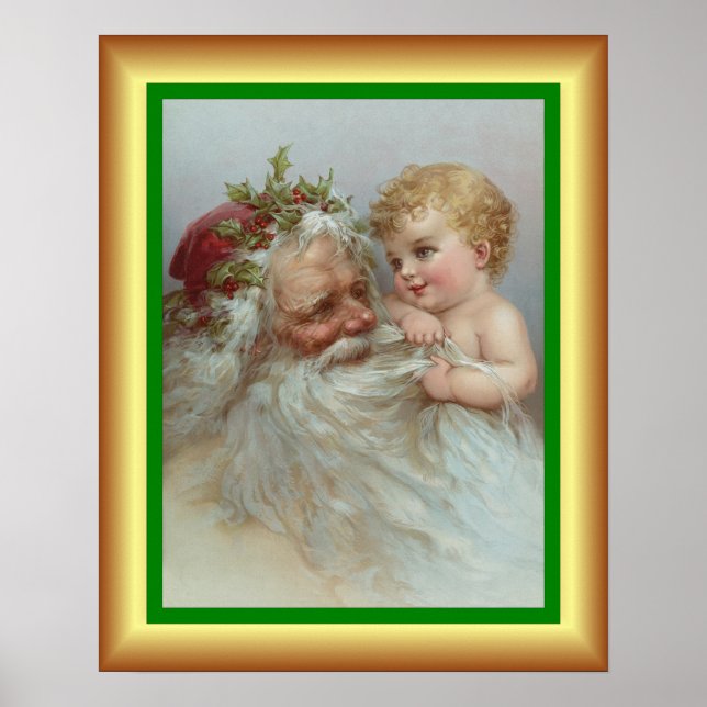 Beautiful Baby’s First Christmas, Santa Claus ~  Poster (Front)