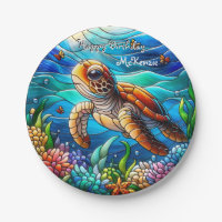 Beautiful Baby Sea Turtle Swimming