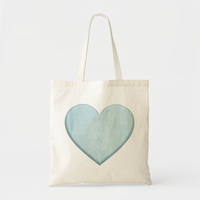 Beautiful Baby Shower Blue Heart Gift Tote Bag (Front)