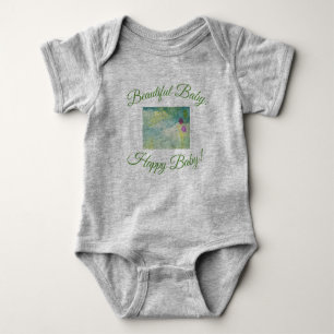 Beautiful Baby Soft Blue, Yellow Pink Watercolor Bodysuit