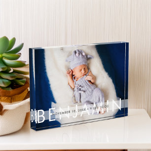 Beautiful Baby Stats with Name Photo Block