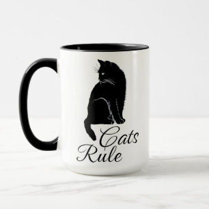 Beautiful Back Sitting Cat - Cats Rule Mug