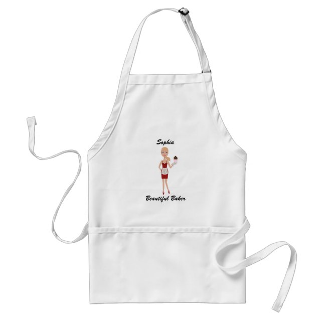 Beautiful Baker Personalised Apron Blonde 2 (Front)