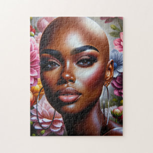 Beautiful Bald African American Woman Puzzle 