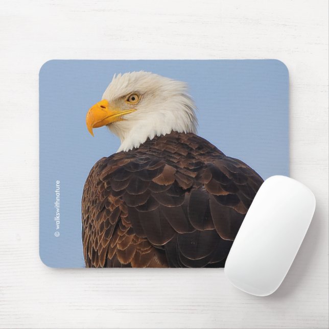 Beautiful Bald Eagle in a Tree Mouse Mat (With Mouse)