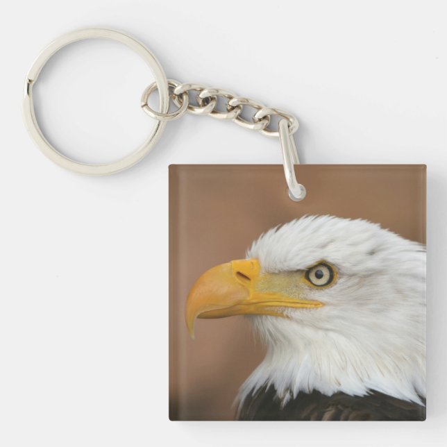 Beautiful Bald Eagle Key Ring (Front)