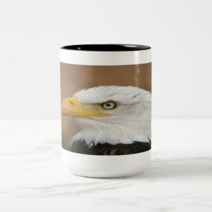 Beautiful Bald Eagle Two-Tone Coffee Mug