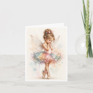 Beautiful ballerina dancer in an elegant pose card