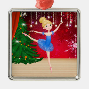 Beautiful Ballerina Holiday Ballet Christmas Metal Tree Decoration