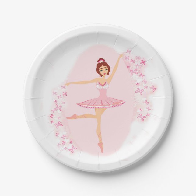 Beautiful ballerina  Paper Plate (Front)