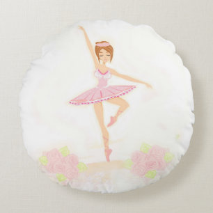 Beautiful ballerina  Round Cushions