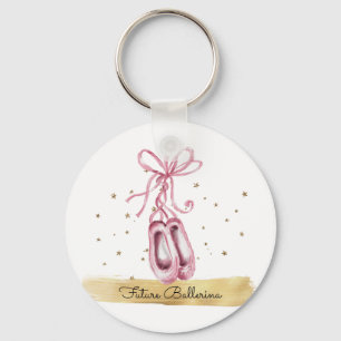 Beautiful Ballerina Shoes Button Keychain