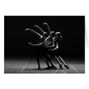 Beautiful Ballet Black and White Blank Card