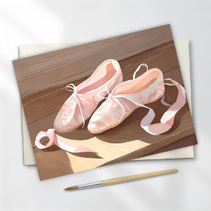 Beautiful Ballet Slippers   Pretty Pink Postcard