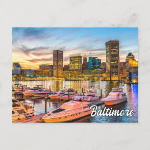 Beautiful Baltimore, Maryland, USA Postcard