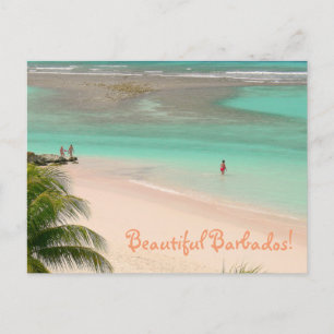 BEAUTIFUL BARBADOS"/GORGEOUS BEACH & AQUA WATER POSTCARD