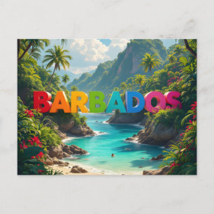 Beautiful barbados postcard