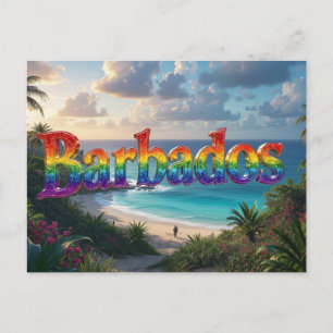 Beautiful barbados postcard