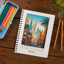Beautiful Barcelona Spain Retro Vintage Travel