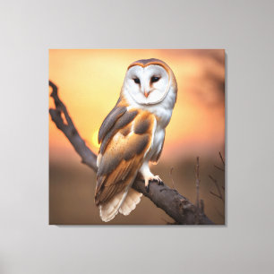 Beautiful Barn Owl Canvas Print